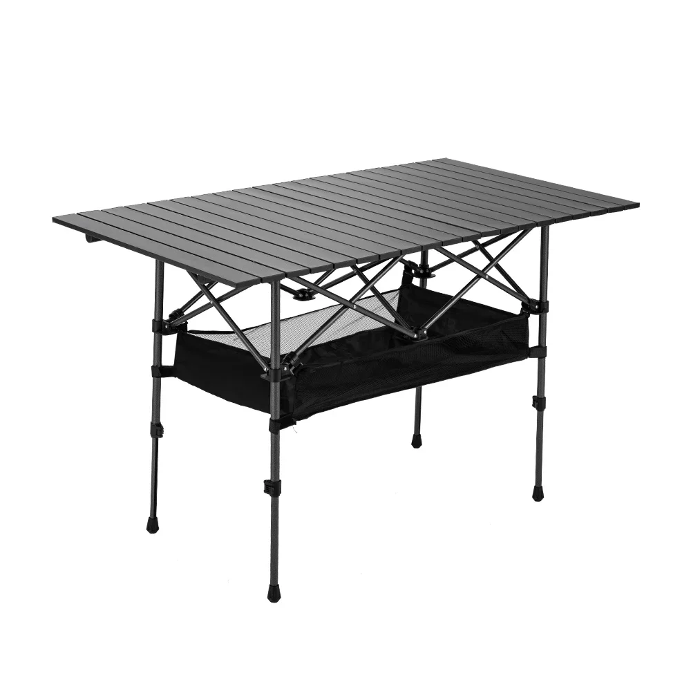 

Outdoor Picnic Foldable Table Folding Camping Table Height Adjustable Collapsible Cooking Bbq Grill Table