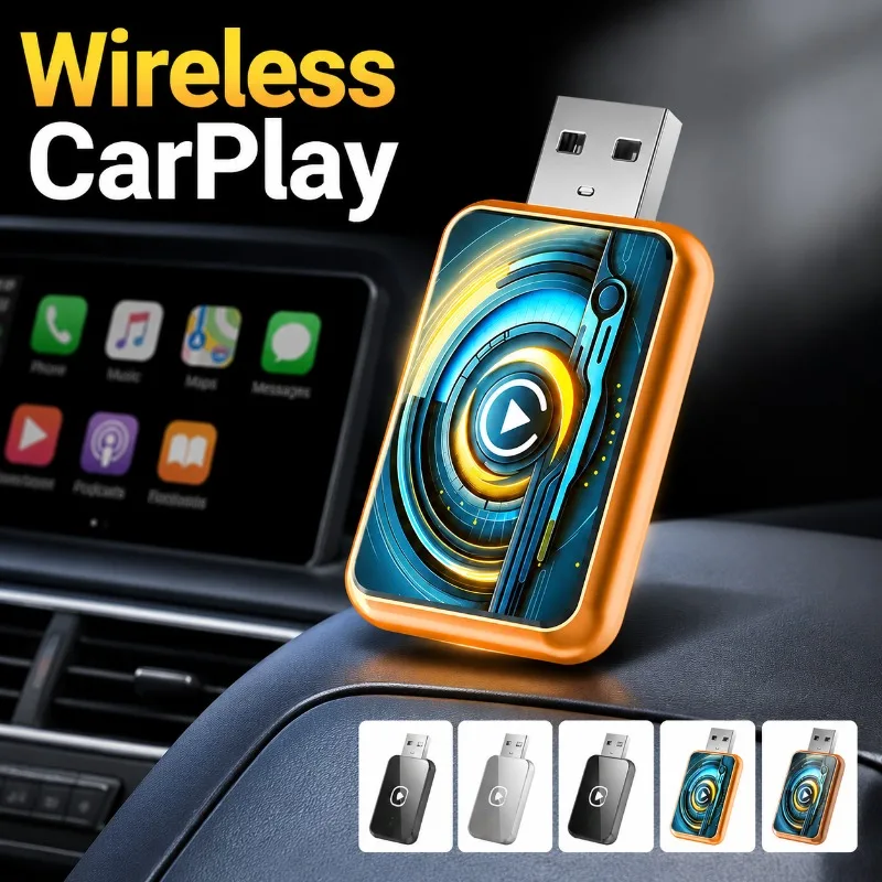 Wired To Wireless CarPlay Conversion Module Dual‑channel Vehicular Interconnection Box Plug‑and‑Play Automobile Dongle Upgrading