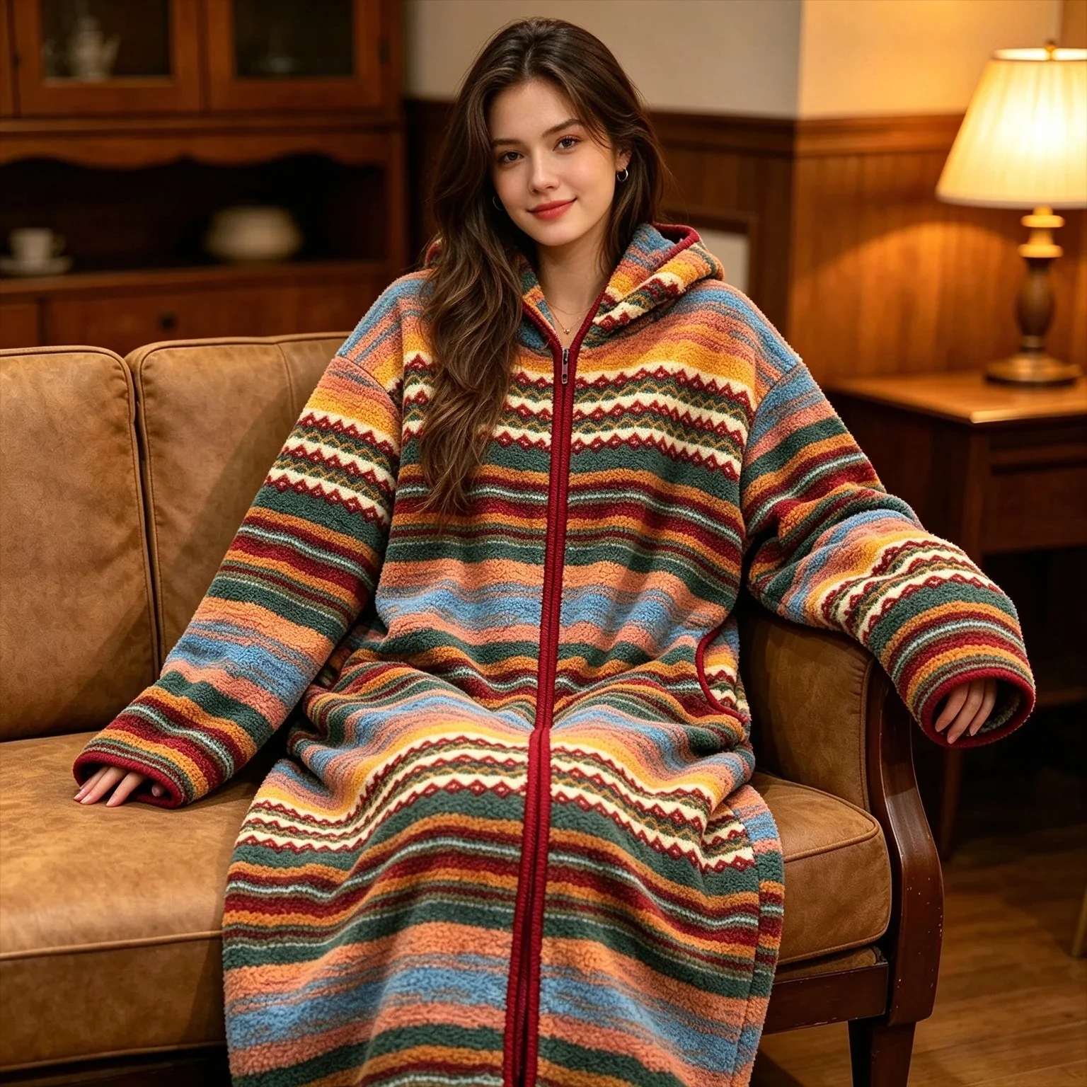 Oversized Wearable Blanket Hoodie with Sleeves Super Long Flannel Fleece Blanket Robe Winter Warm Loungewear Pullover Men Women