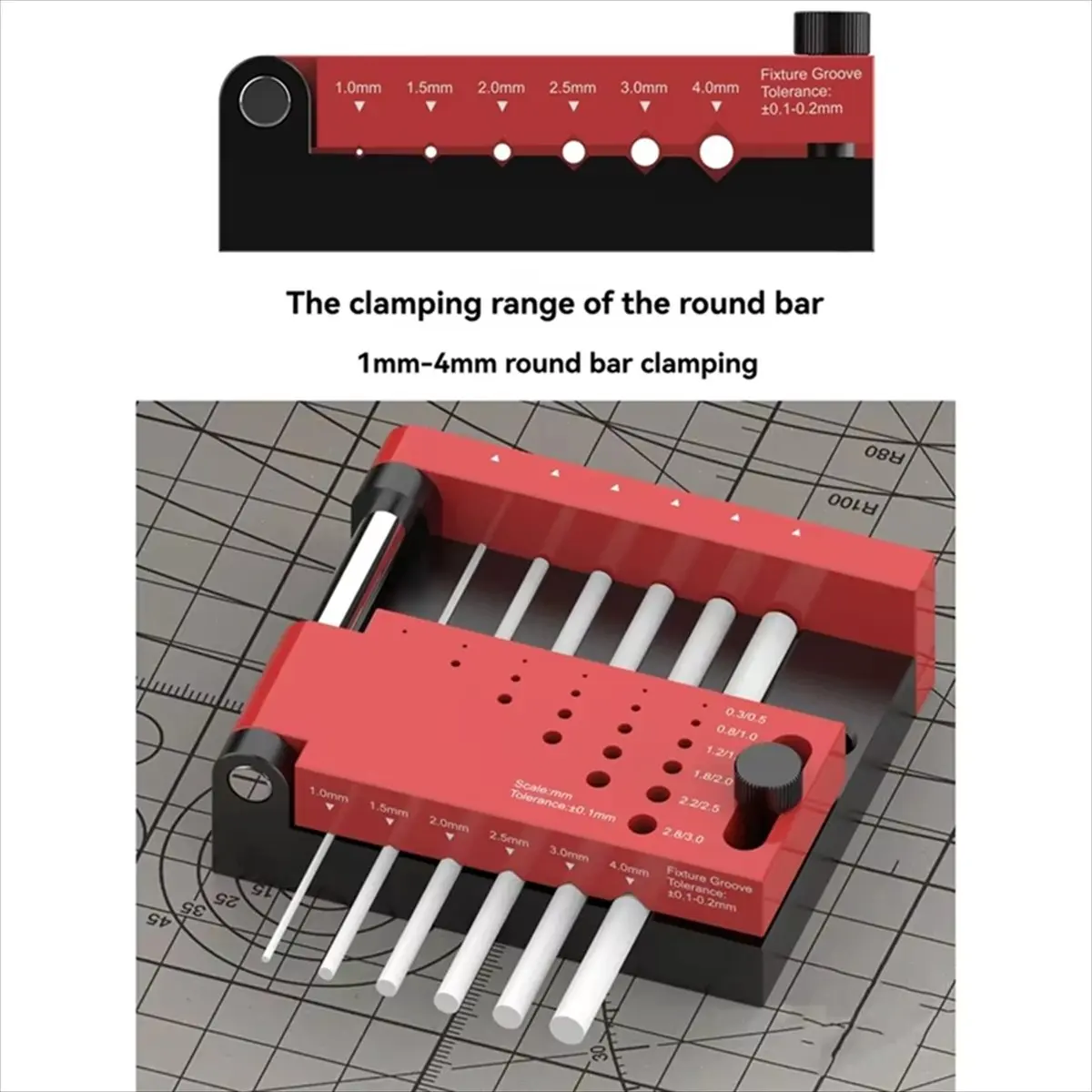 Borehole Positioner Drilling for Scale Model Building Round Rod Center Locator