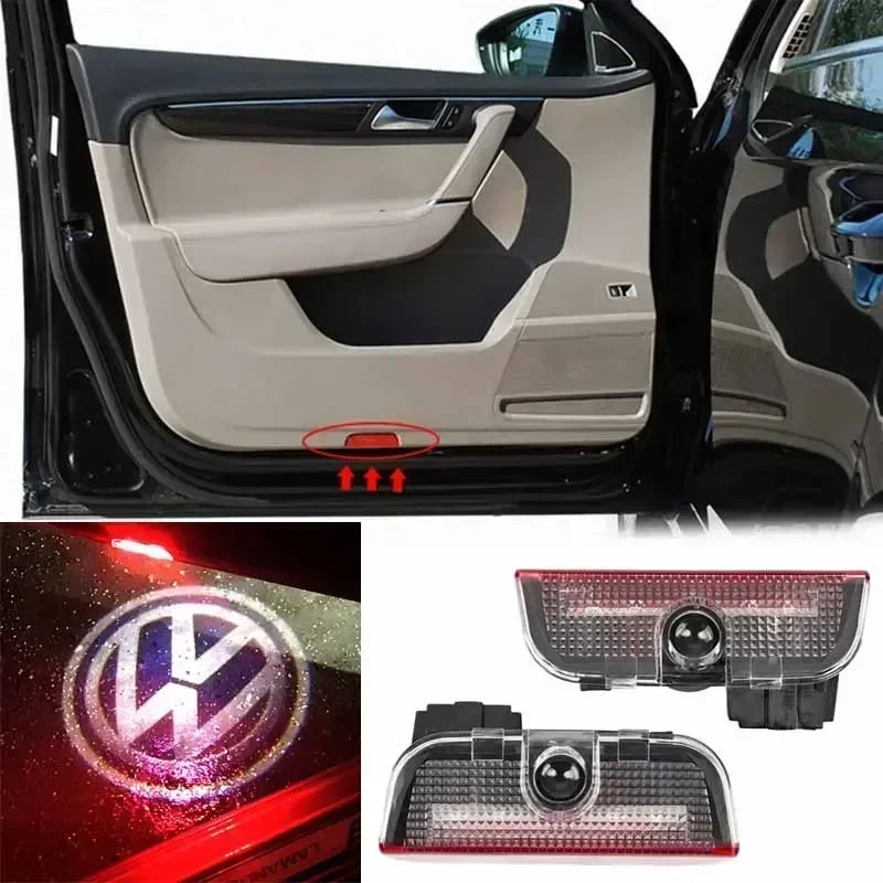 

LED Car Door Projector Ghost Shadow Welcome Light Accessories For VW Tiguan MK1 MK2 Scirocco MK3 Touran 5T1 Arteon CC Sharan 7N