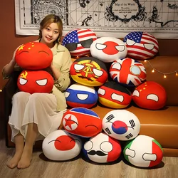 Hot 10/30/50cm Polandball Country Ball Toy Plush Pendant Plush Doll Countryball Ussr Usa France Russia Uk Japan Germany  Italy