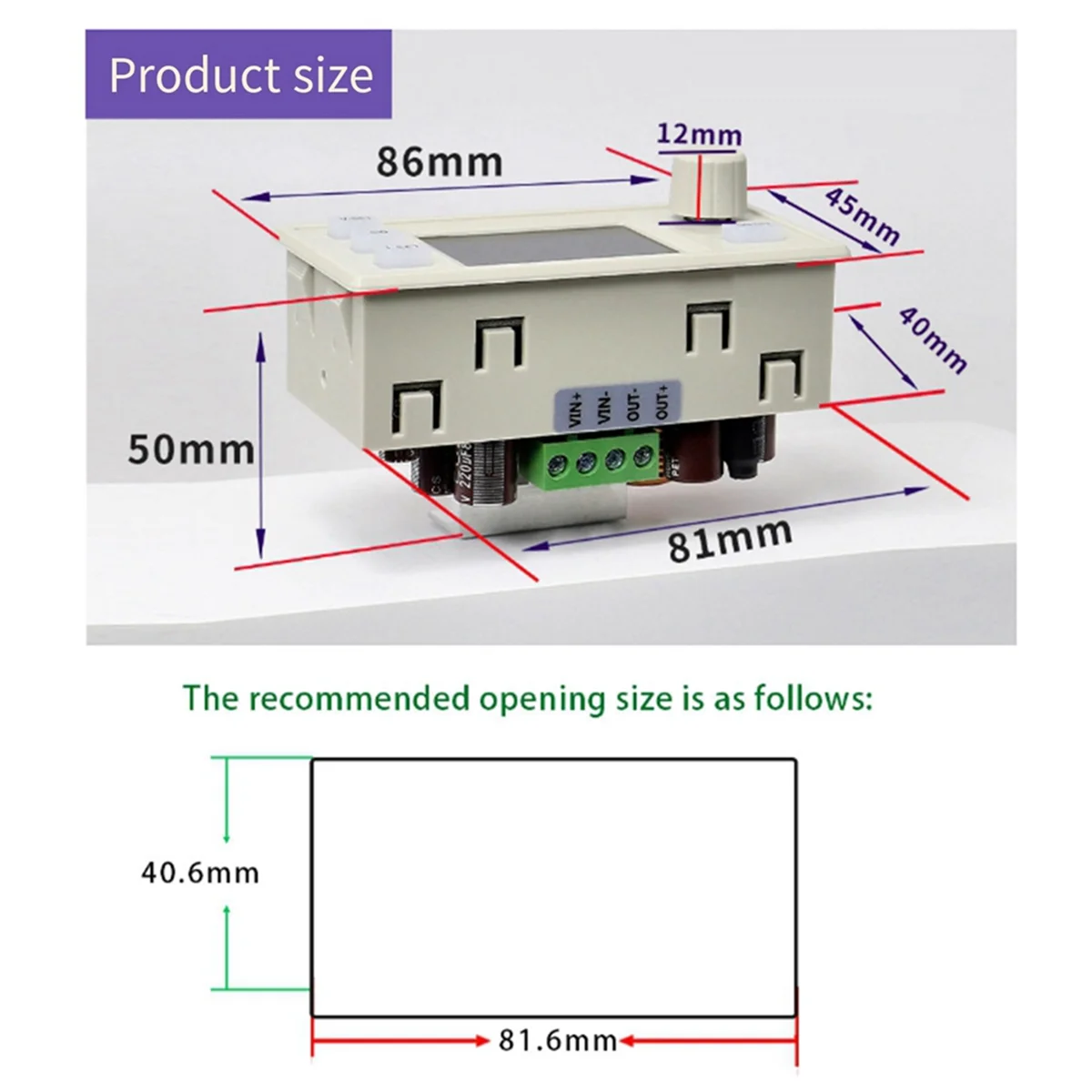 ABJZ XY6509S Adjustable DC Regulated Power Supply Constant Voltage Current Maintenance 65V 9A 585W Step-Down Module