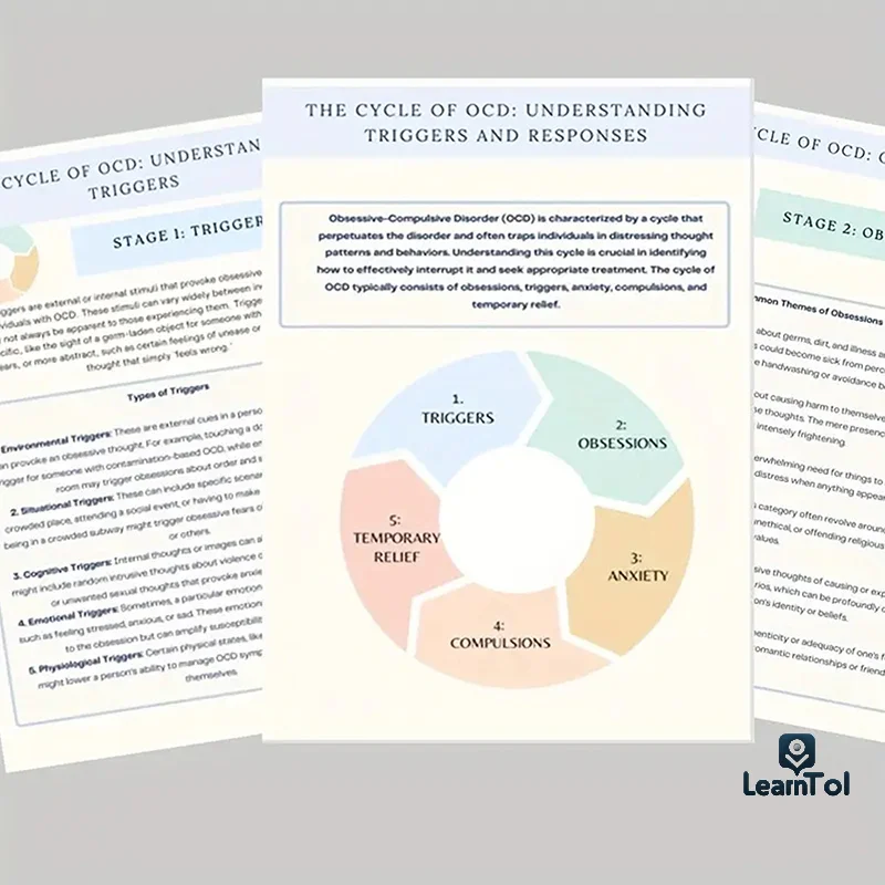 Obsessive Compulsive Disorder (OCD) Workbook, Intrusive Thoughts, Exposure Relax, Anxiety Relief, Mental Health Self-Help Guide