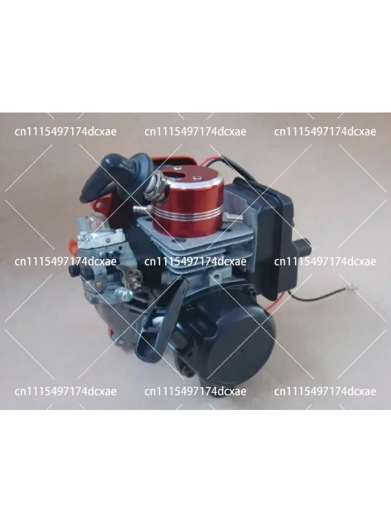 26CC Water-Cooled Single Cylinder Two-Stroke Engine Model Metal Hand Pull Start for Ship Models Gift Toy