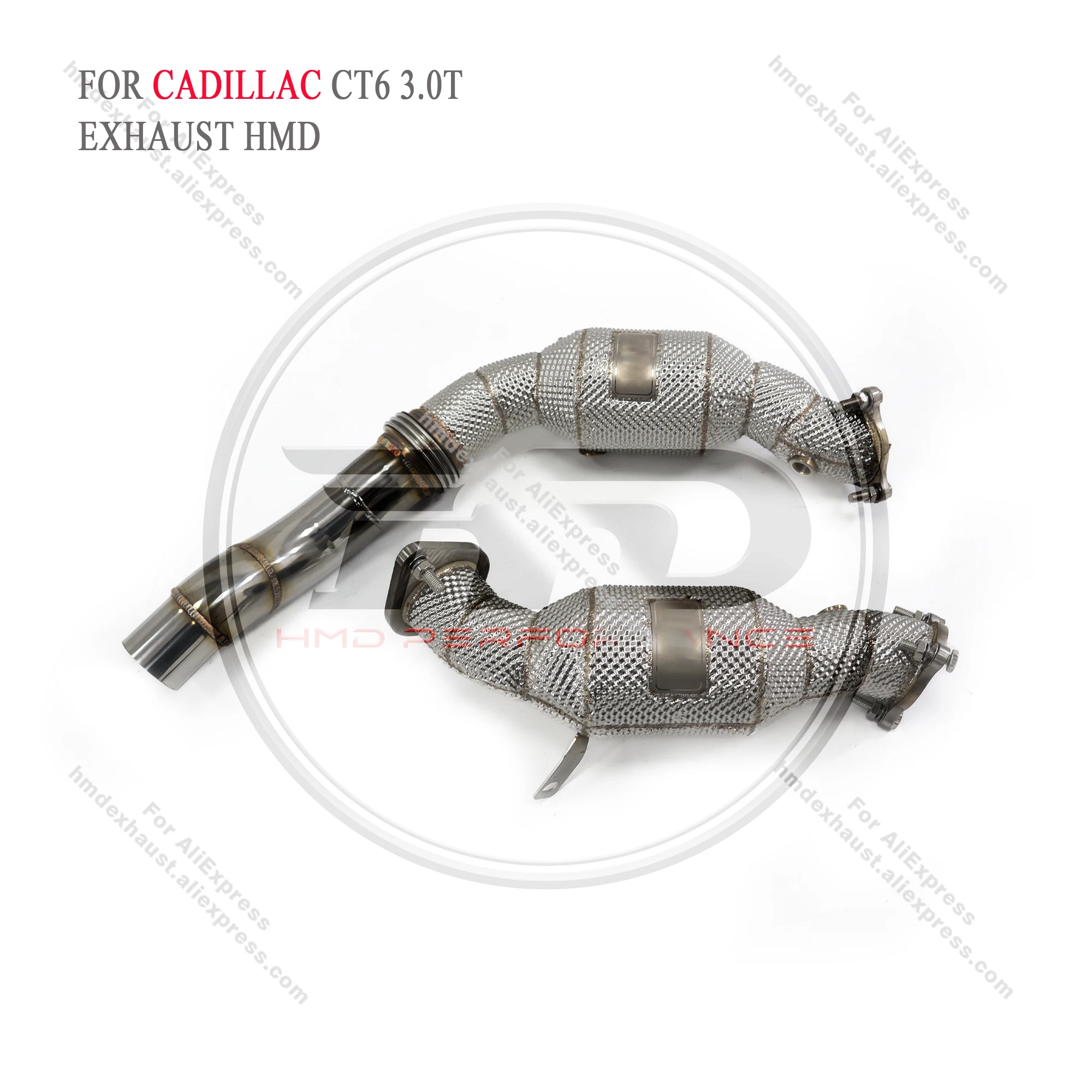 

HMD Exhaust System High Flow Performance Downpipe for Cadillac CT6 3.0T With Heat Shield Racing Pipe