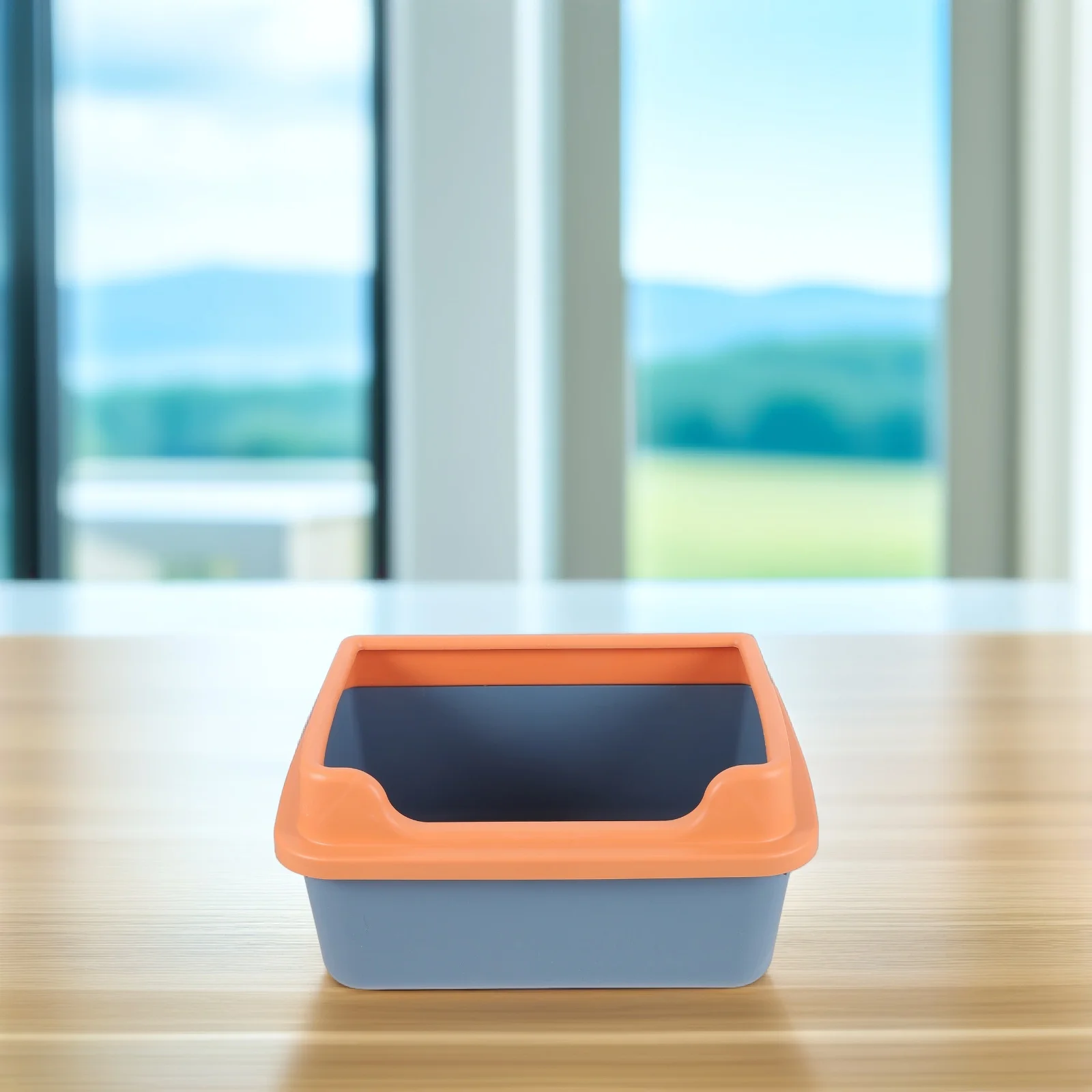 

Cat Litter Box Potty Kitten Litterbox Pet Pan Small Plastic Supply Clean Travel Semi-Enclosed Spilling Prevention Large Opening