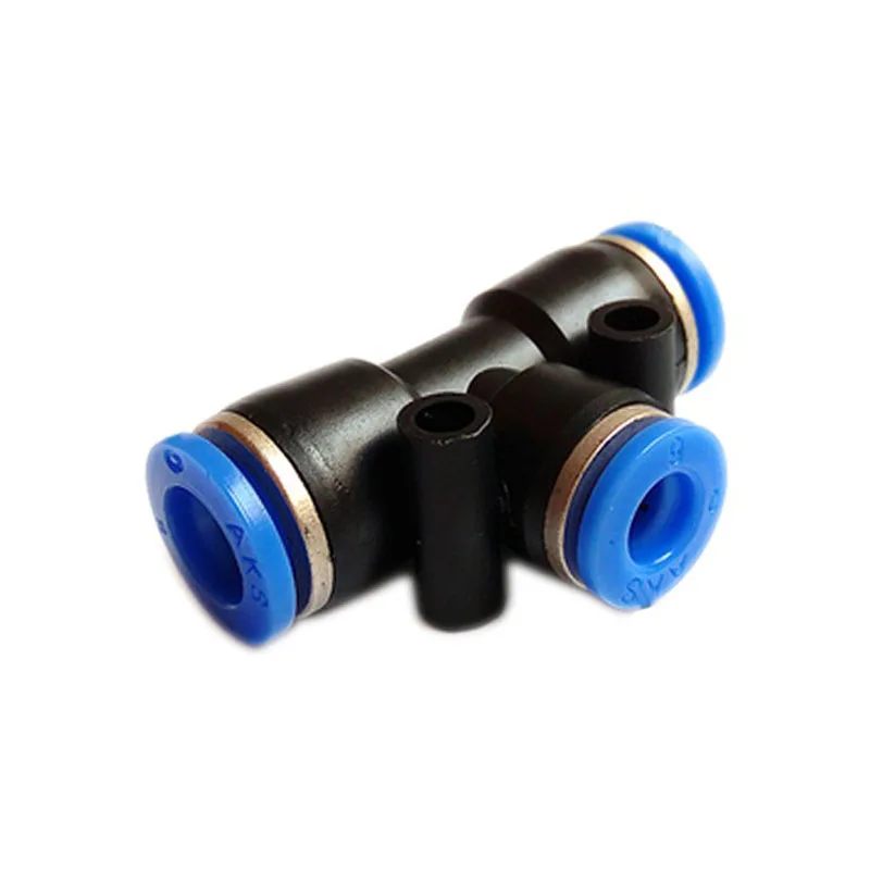 10pcs 3Way T-Shape Plastic Hose Connector Air Fuel Water Adapter for Air Compressor PartSerieS