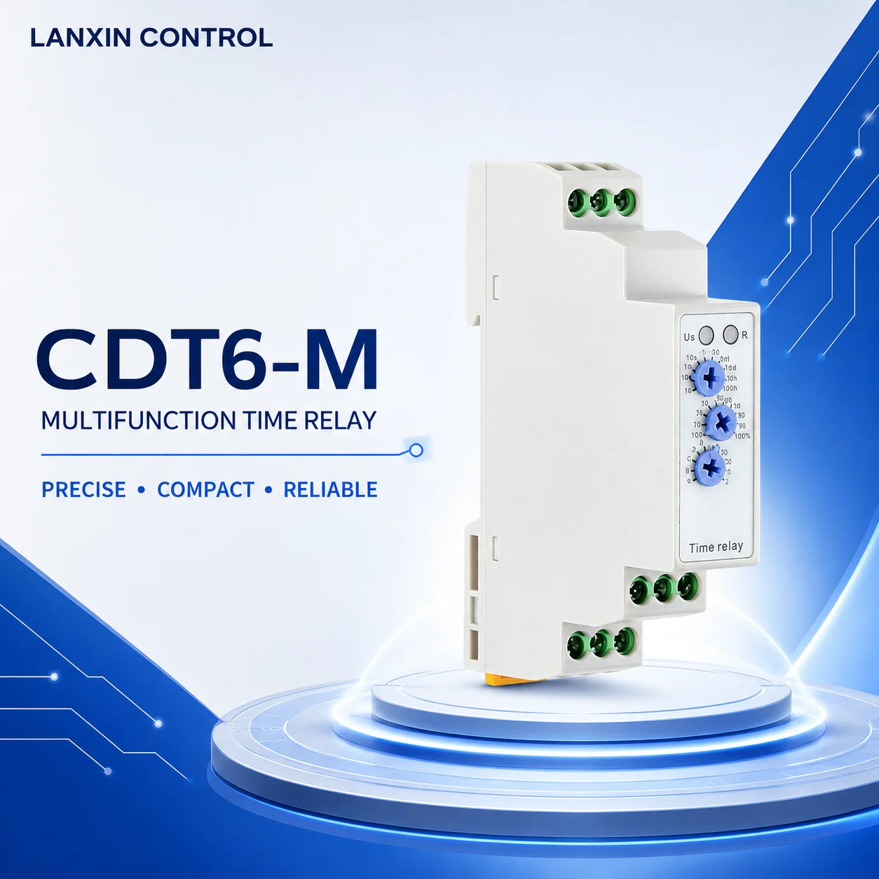 CNTD CDT6-M116M Time-Delay Relay 220V AC/DC Power-Off Delay Adjustable Multifunction Relay for Electrical Control Systems