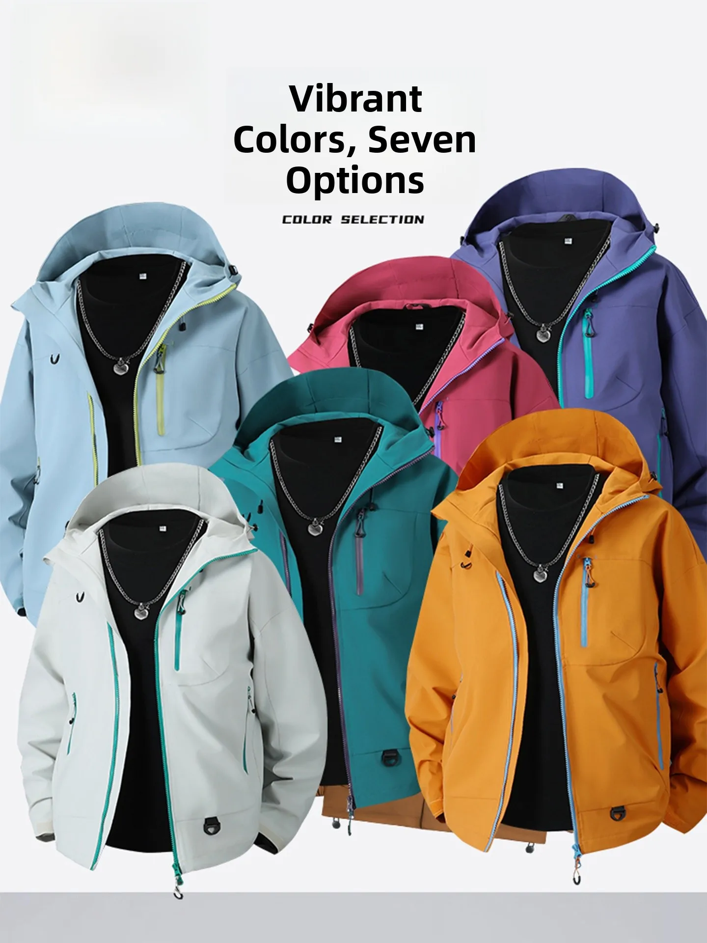 

Outdoor Casual Windproof Jepp Spirit 2025 Hiking Jaet for Men And Women Traveling Polyester Fiber Long Sve Zipper Closure