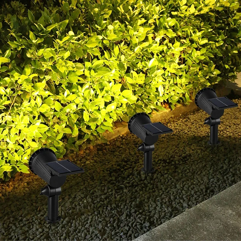 Solar Landscape Lights 9led Adjustable In-ground Wall Spotlight Ip65 Waterproof Outdoor Lighting For Garden Yard Pathway JJ2532