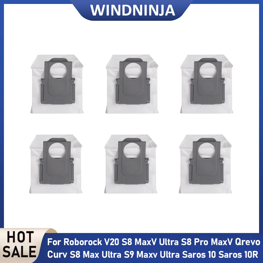Dust Bags Parts For Roborock S8 MaxV Ultra/S8 Max Ultra/P10s Pro/Q Revo/Qrevo Pro/Qrevo MaxV/Qrevo S/Qrevo Plus/V20 Robot Vacuum