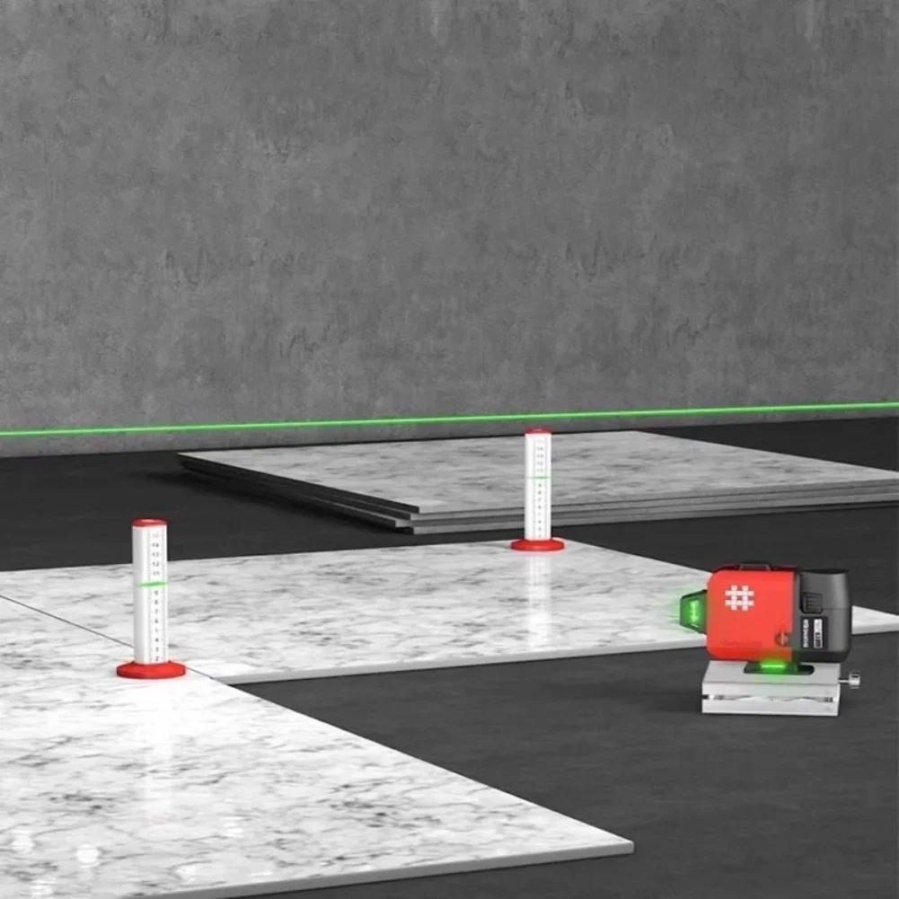 2pcs Ceiling Leveling Ruler For Floor Tiles With Gradienter Tool Equal Height Measurement Aluminum Alloy And ABS Material