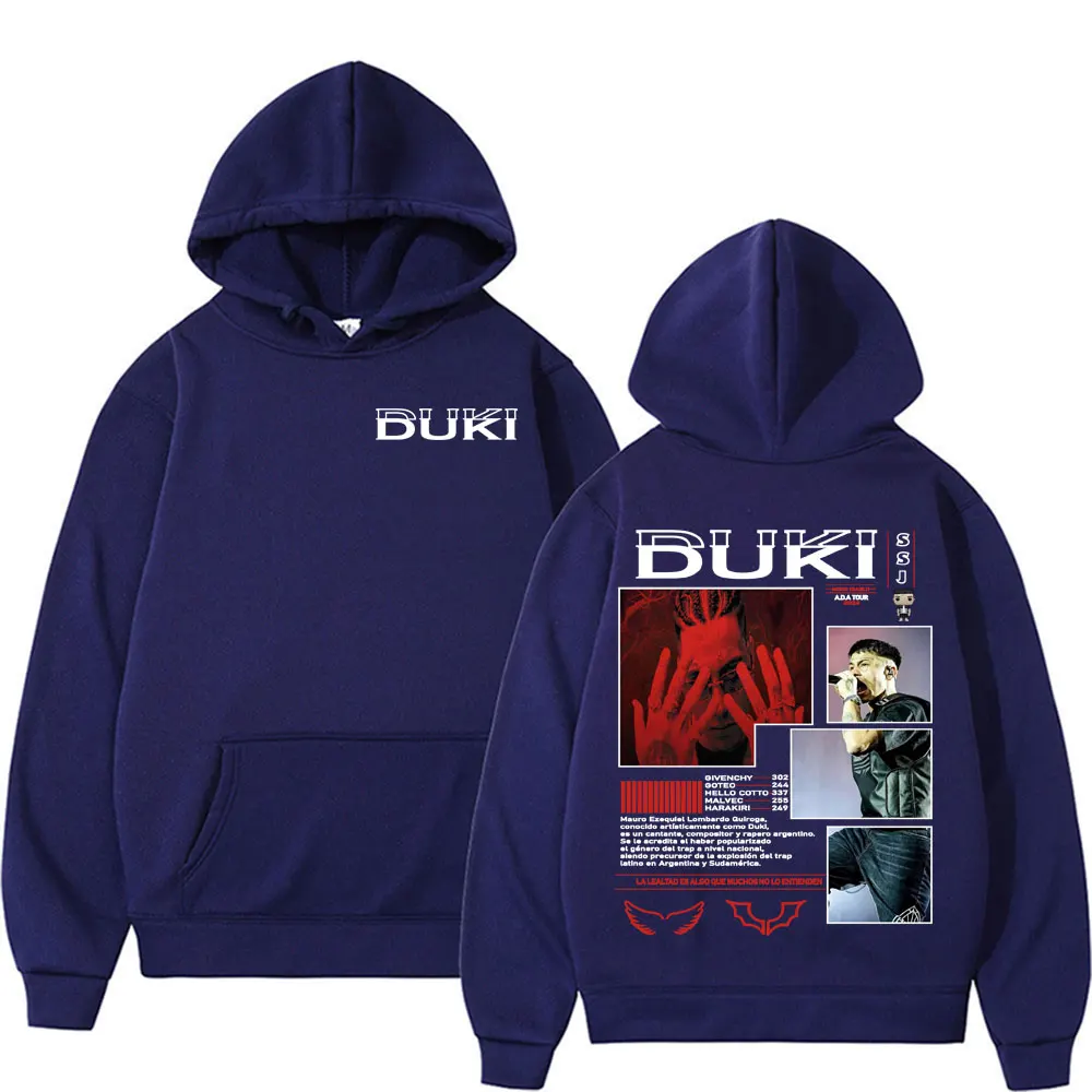 Rapper Duki Ameri A.D.A Tour Album Sweatshirt Harajuku Hip Hop Punk Pullover Hooded Men Women's Clothing Fleece Oversized Hoodie