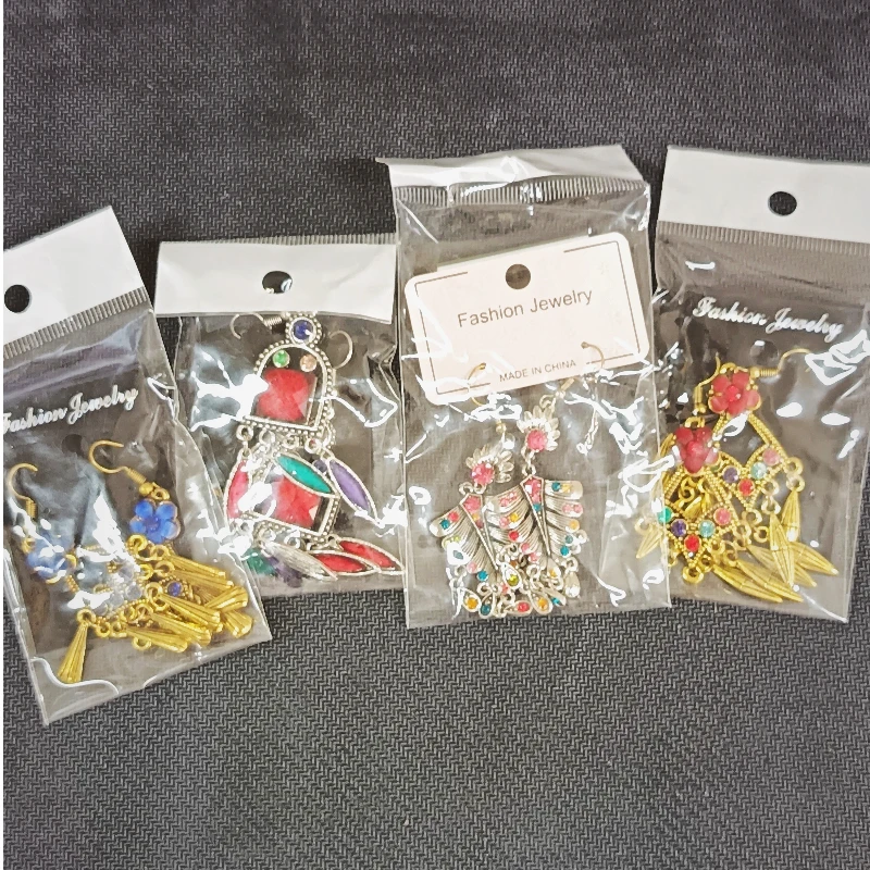 عشوائي 1/10/30/50 قطع مجموعة مجوهرات فريدة قلادة أقراط خواتم أساور صغيرة النساء التبعي المميز #6