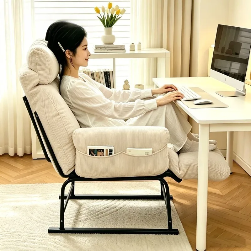 Lazy recliner lunch chair office dual-purpose chair lazy sofa home leisure chair folding sedentary comfortable office chair