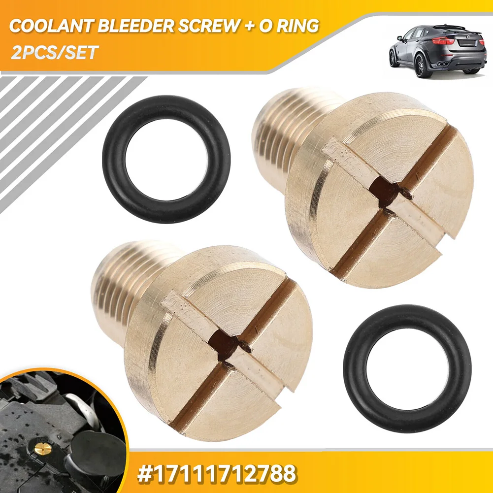 2pcs Coolant Radiator Screw For BMW E36 E46 E39 E90 17111712788 Vent Bleeder Bleed Coolant Radiator Brass