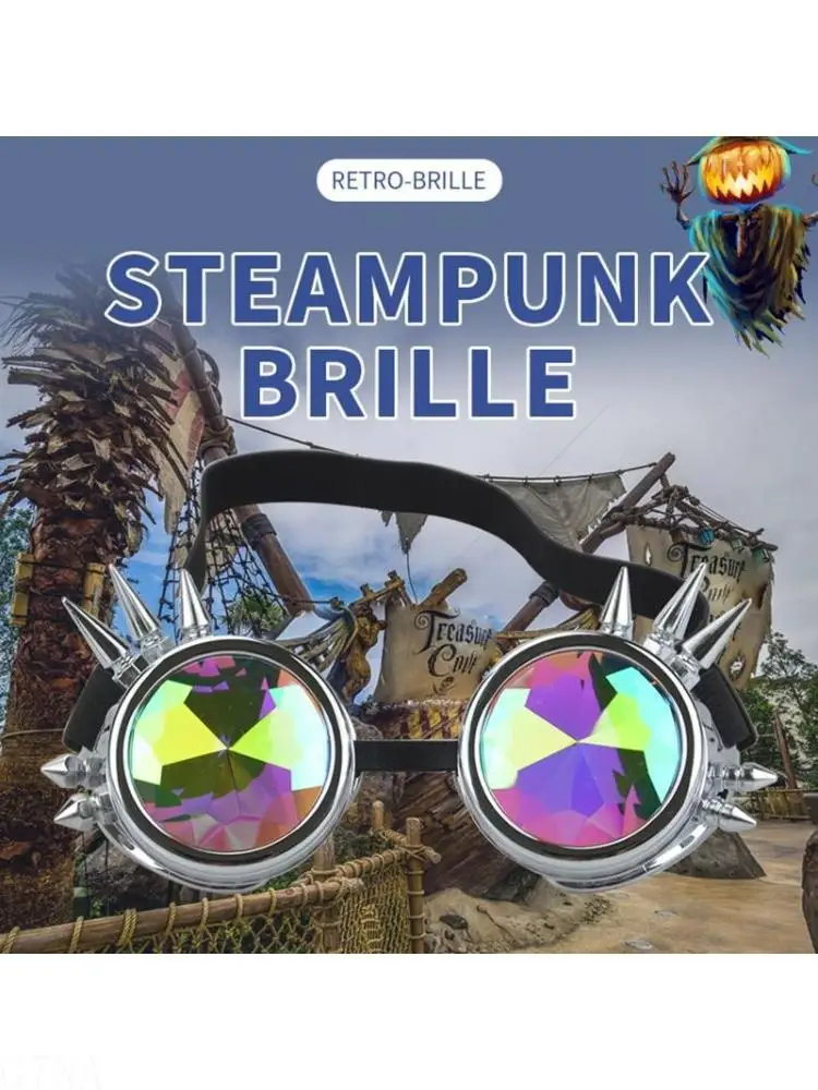 

G7NA Rave Round Sunglasses Women Party Psychedelic Prism Diffracted Lens