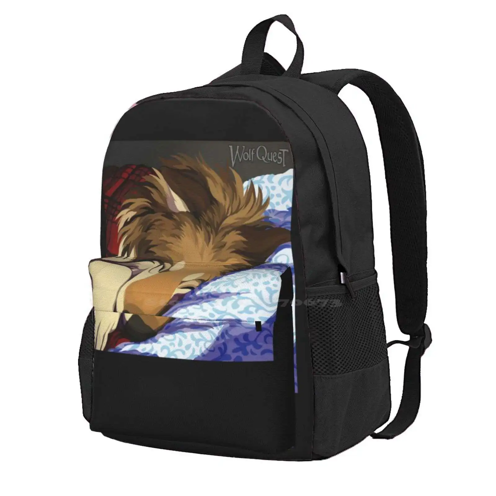 

Wolfquest Goldilocks Hot Sale Schoolbag Backpack Fashion Bags Wolfquest Achievement Icon Wolves Sleep Lost River Goldilocks