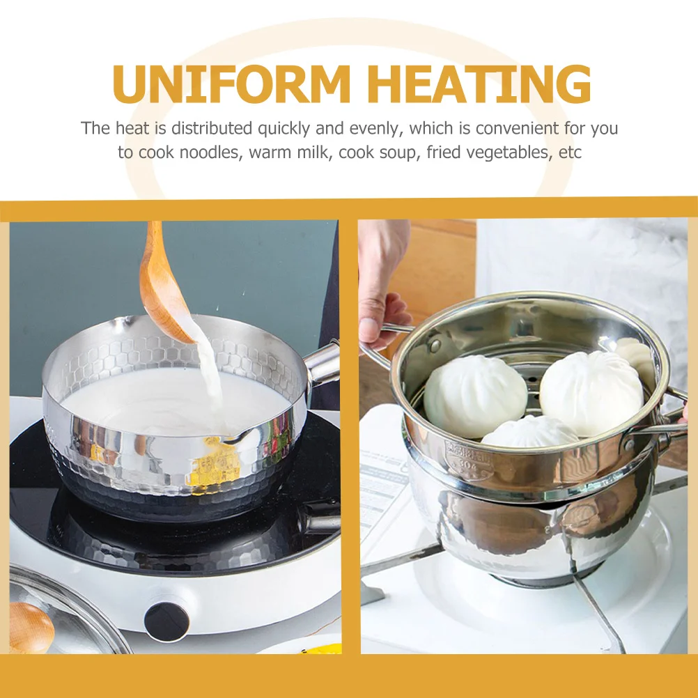 

1 Set Of Double Layer Soup Pot Stainless Steel For Noodles Pasta Milk Soup Fry Multifunctional Cooking Pot Household Kitchen Use