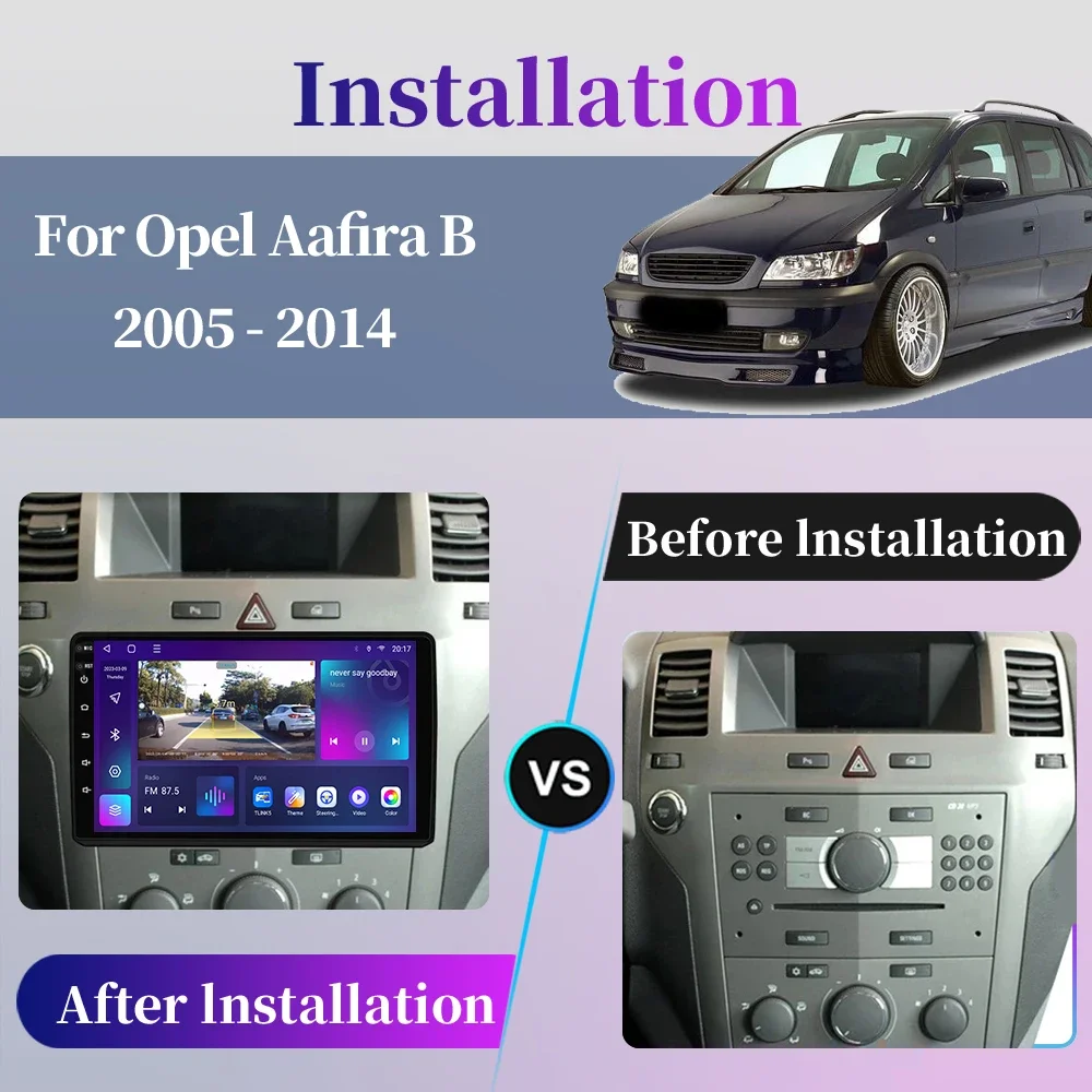 For Opel Zafira B Astra H 2005 - 2014 Android Car Radio Multimedia Video Player Navigation GPS Carplay Touch Screen Auto Stereo