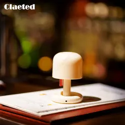 Claeted Mini Desktop Sunset Night Lamp Creative USB Rechargeable Mushroom Style Led table lamp for Coffee Bar Home Decor Bedroom