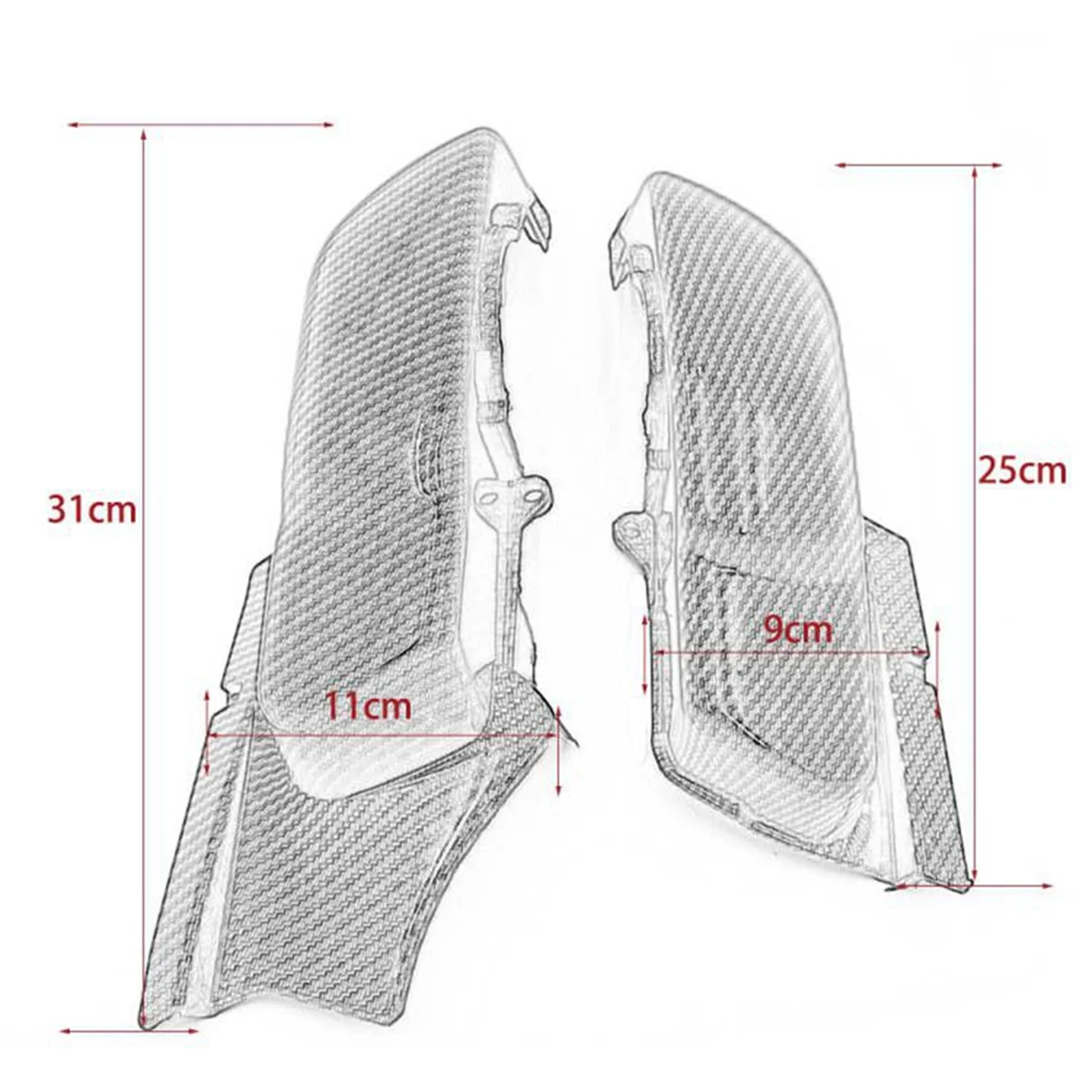 Tampa lateral do carburador da motocicleta quadro do carburador guarda filtro de ar protetor para honda cb 400 sf cb400 1992-1998