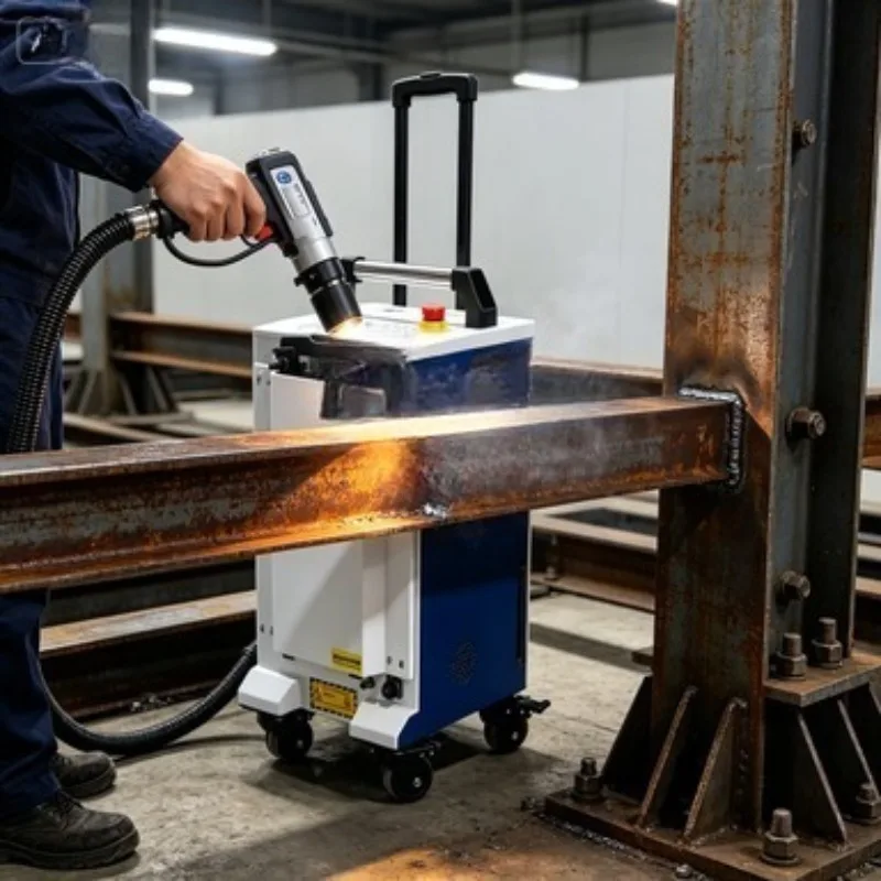 New 1000W CW Fiber Laser Cleaner Multi Material Rust Removal For Wood Stone Stainless Steel Aluminum Rubber