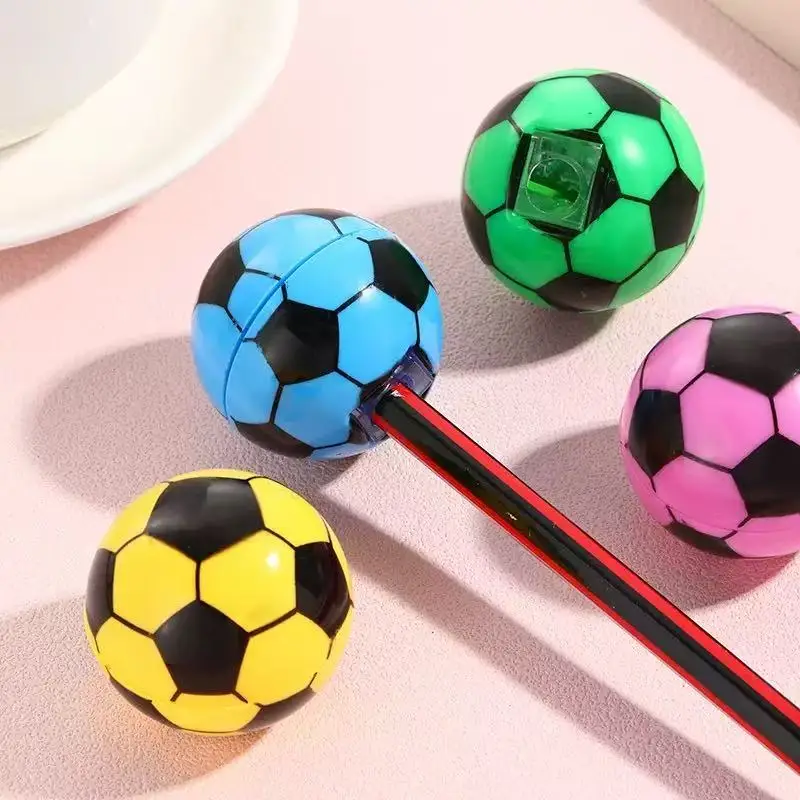 Cute Football Ball Manual Pencil Sharpener, Portable Pencil Cutter for Kids, Student Classroom Stationery, Back‑to‑School Party
