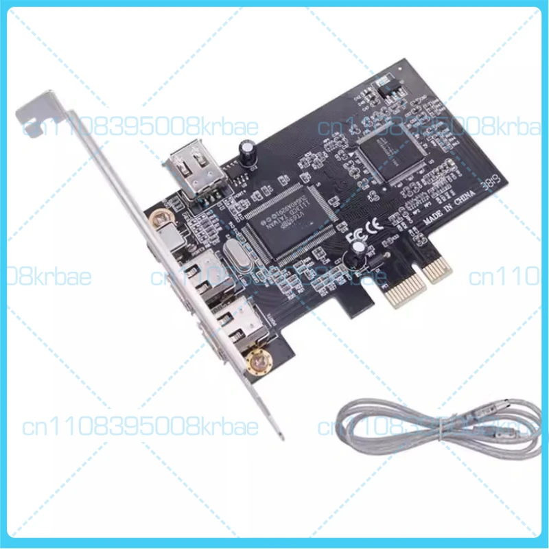 

2pcs For Desktop PCI-E 1394 Card DV HDV High-Definition Video Capture Card FireWire Card PCI-E 1X Interface