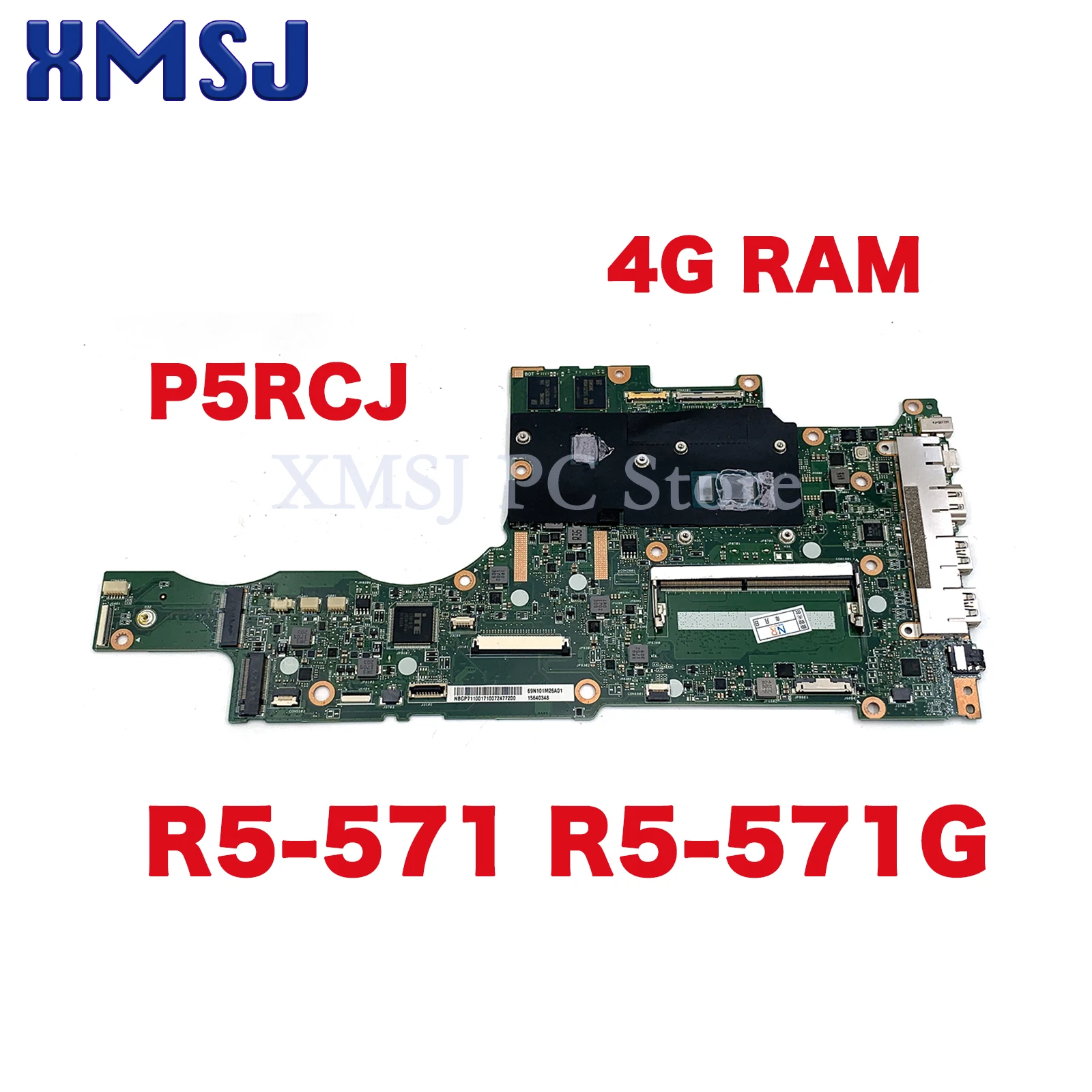 

For ACER Aspire R5-571 R5-571G Laptop Motherboard 69N101M26A01 P5RCJ with I5-6200 I7-7500U CPU 4G RAM NBGCF11002 100% Tested