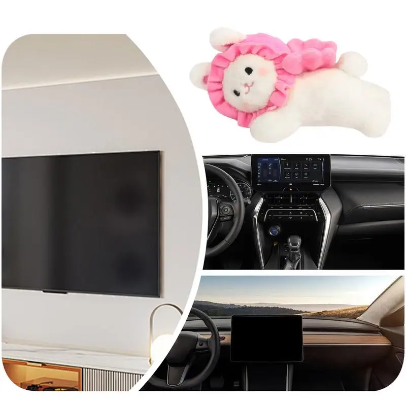 Adorno para tablero, adorno para coche, peluches de animales, espejos retrovisores, decoración Interior de coche, muñecos de peluche para decoraciones de automóviles