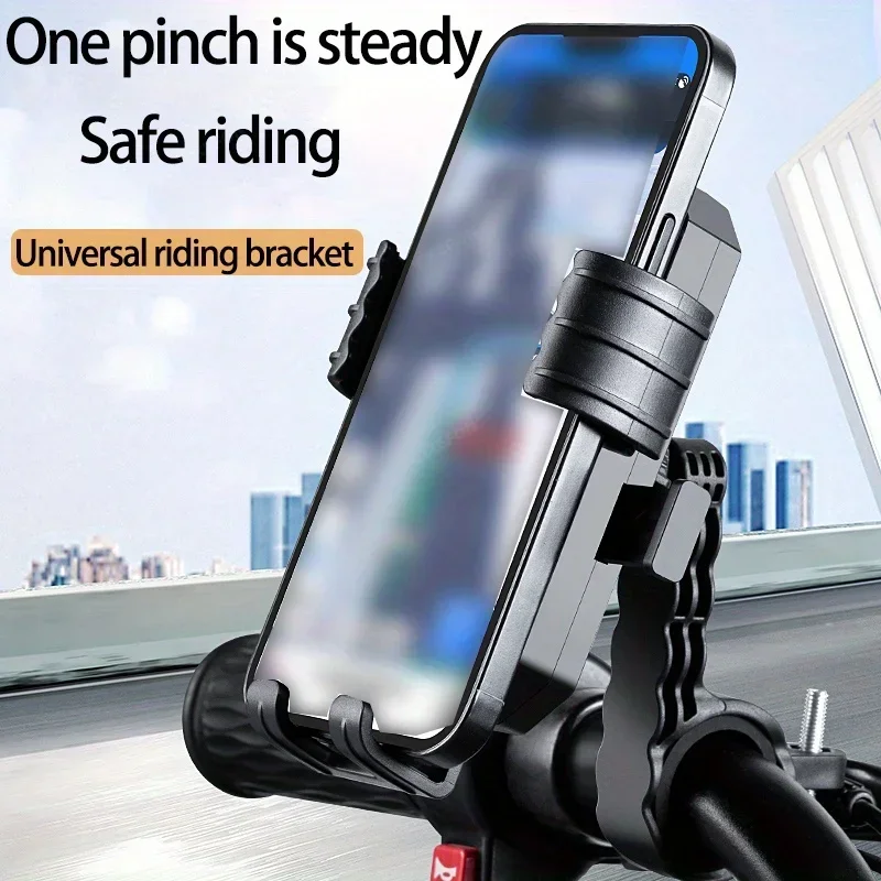360° Rotatable Navigation Phone Holder Stand for Motorcycles Bicycles and Mobile Phone Shockproof Riding Rearview Mirror Version