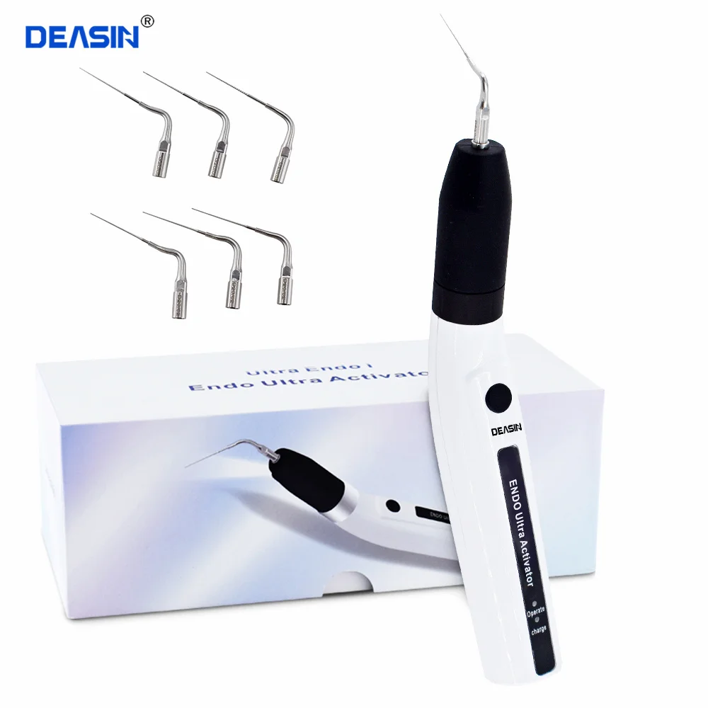 

LED Dental Wireless Ultrasonic Activator Endo Ultra Activator Ultrasonic Washing Tooth with 6 Tips Dentistry Tools