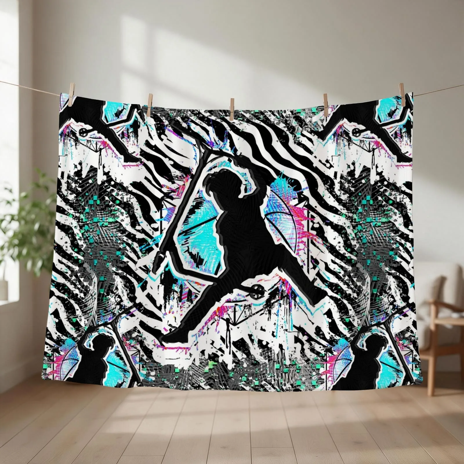 Cool Colorful Scooter - Stuntscooter - Stunt Scooter Throw Blanket Weighted Luxury Retros Blankets