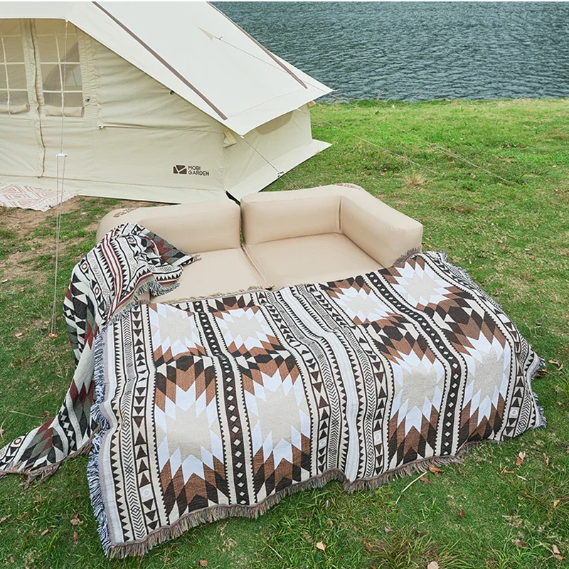 Modern Convenient Inflatable Seatings for Camping Foldable Small Plastic Sofas Creative Leisure Outdoor Furniture for Fishing