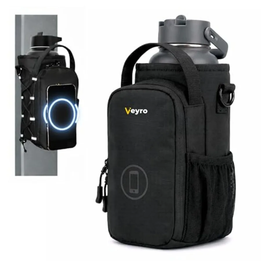 

Magnetic Gym Bag with strong Magnetic Phone Holder - Gym water bottle bag holder for men and women - Compact Gym Crossbody Pouc