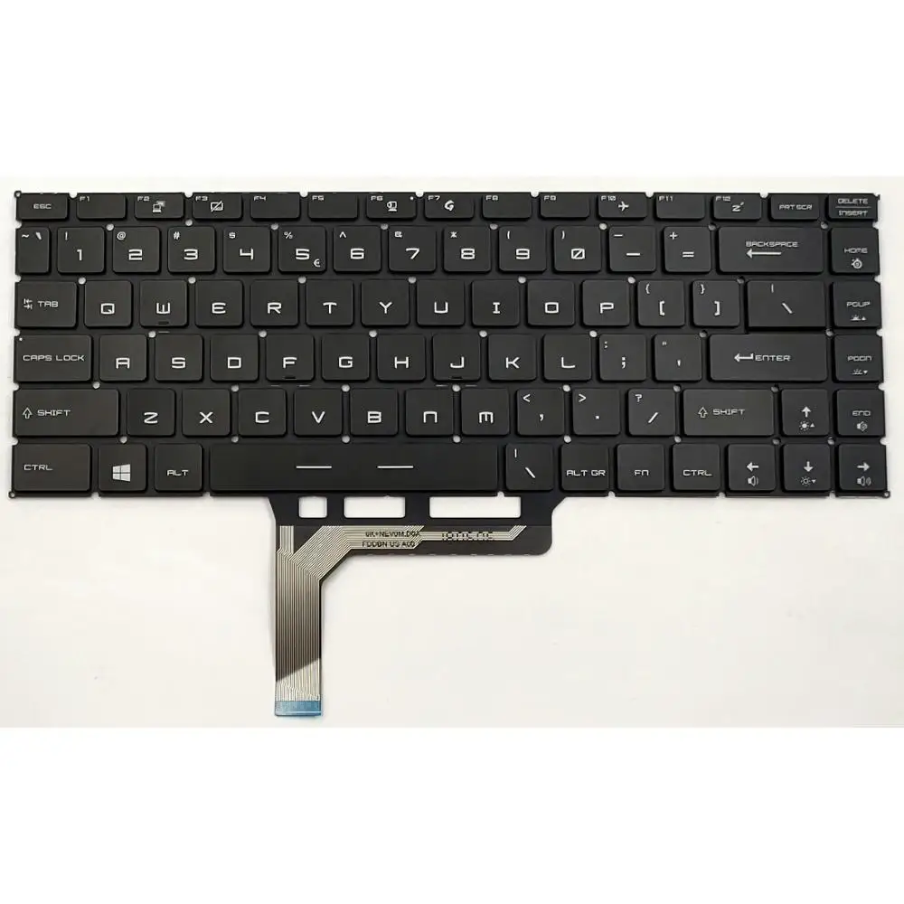 New For MSI GS65 Stealth 8SE 8SF 8SG Thin 8RE 8RF 9SD 9SE 9SF 9SG Laptop Keyboard US Black With Per-Key RGB Backlight