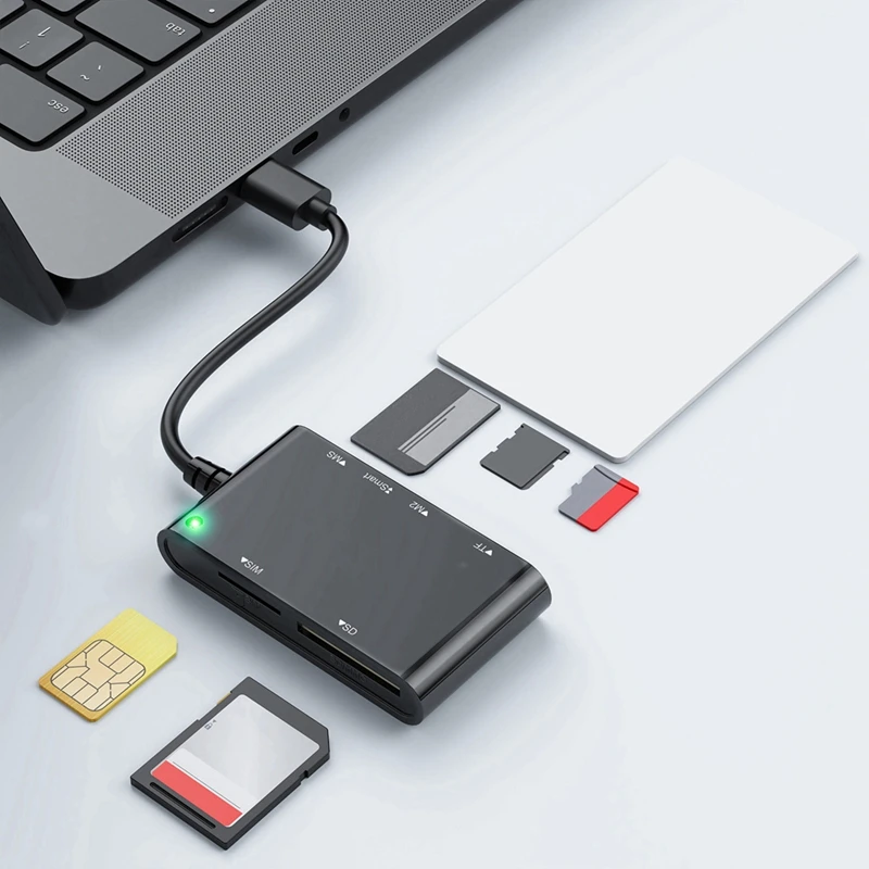 Lecteur de carte multiple A31R-USB 3.0 6 en 1 lecteur de carte photo intelligent/MS/M2/TF/SIM/SD lecteur de carte USB3.0