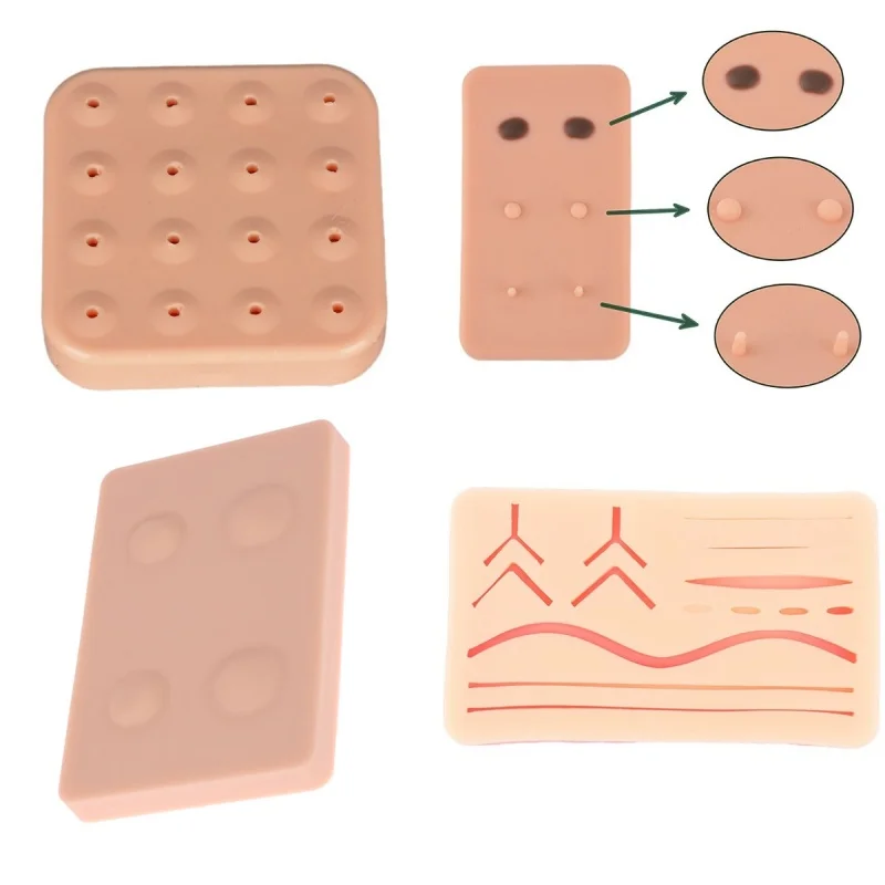 1pc Silicone Skin Pad Suture Training Kit Surgical Wound for Surgeon Medical Practice Training Traumatic For Medical Students