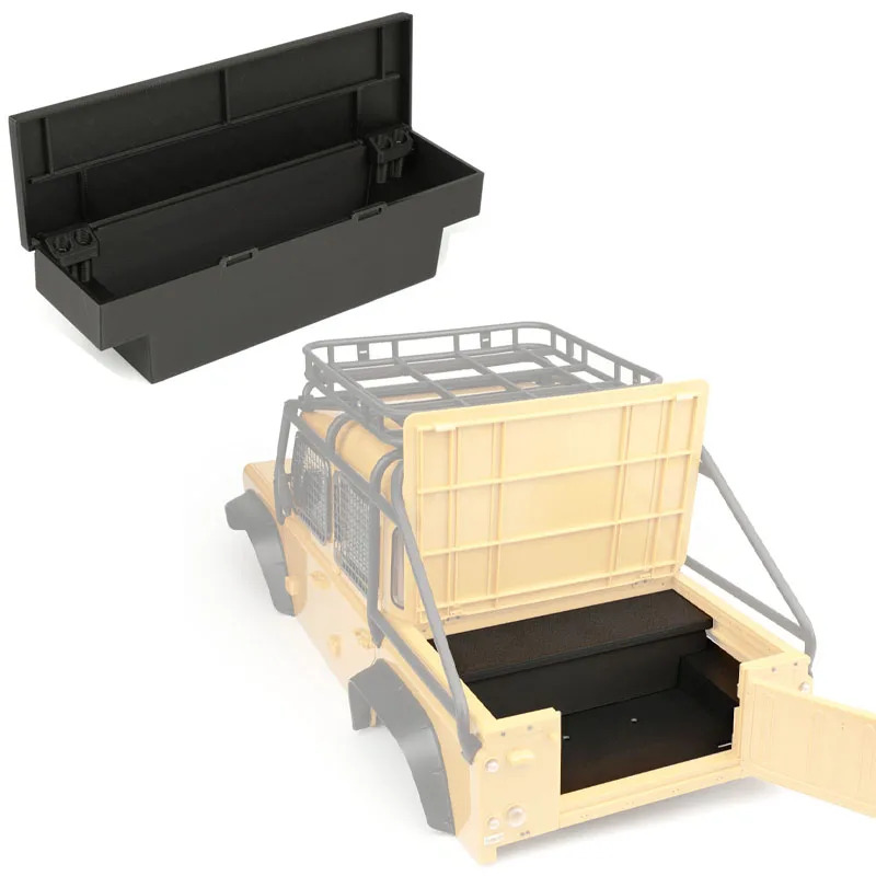 Rear Bucket Tool Box for 1/10 RC Crawler Car Traxxas RD110 4Door Pickup Accessories
