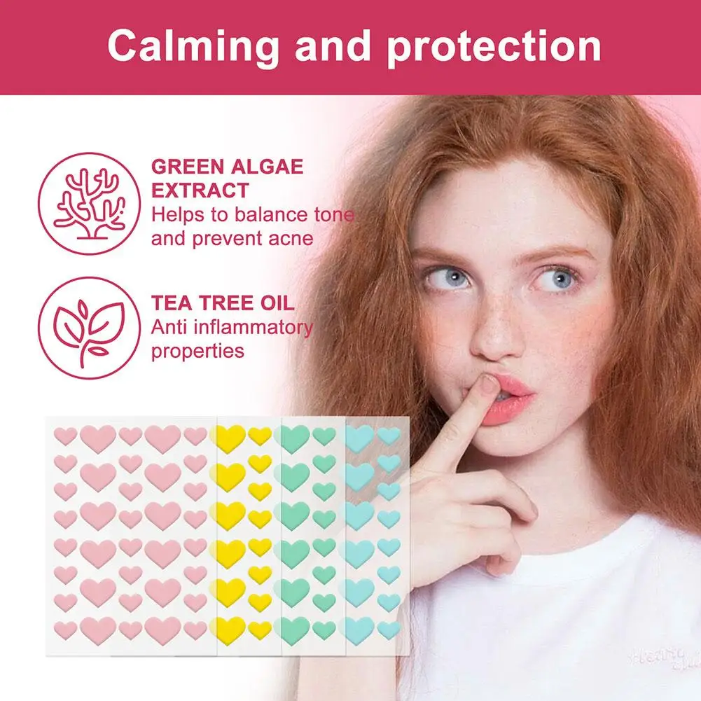 2024 New 144pcs/set Colored Acne Pimple Patch Invisible Professional Covering Acne Sticker For Adults And Kids Face Skin Care