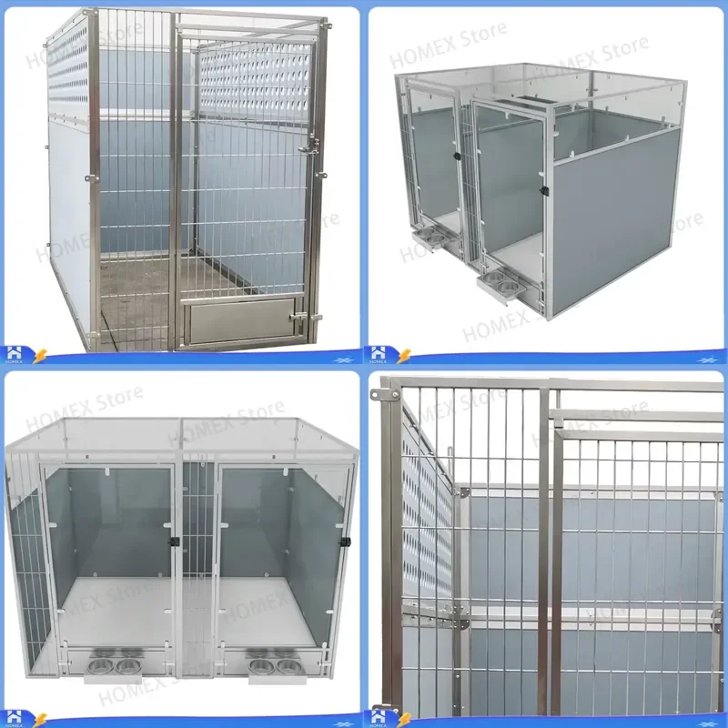 3D Custom Modular Pet Kennel Large Luxury Dog Cage Multi Functional Folding Crate for Hospital Boarding Heavy Duty Metal