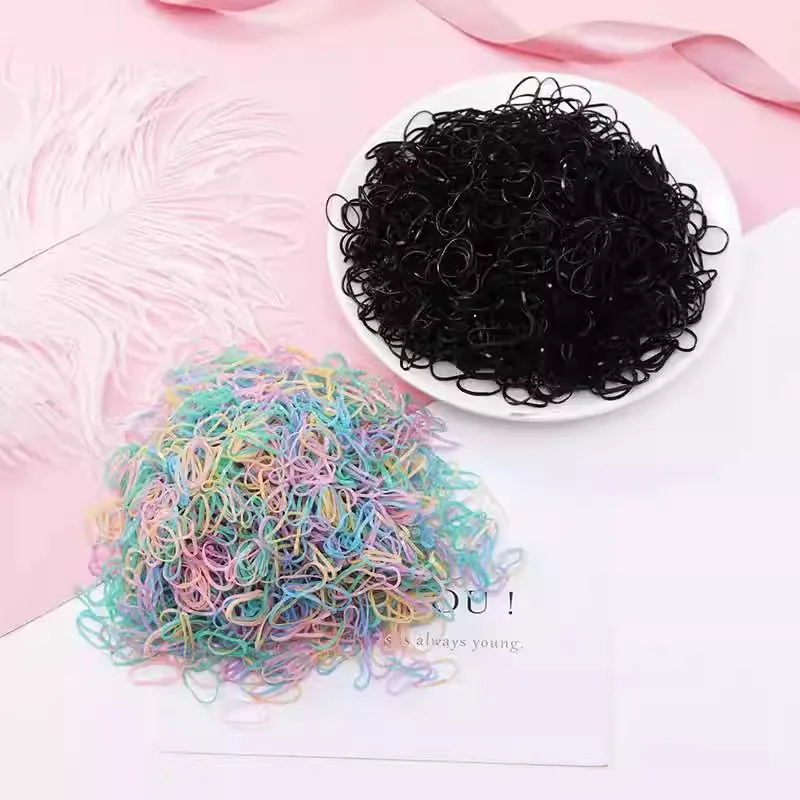 1000 قطعة من حبل الشعر الصغير المطاطي القابل للتصرف للفتيات