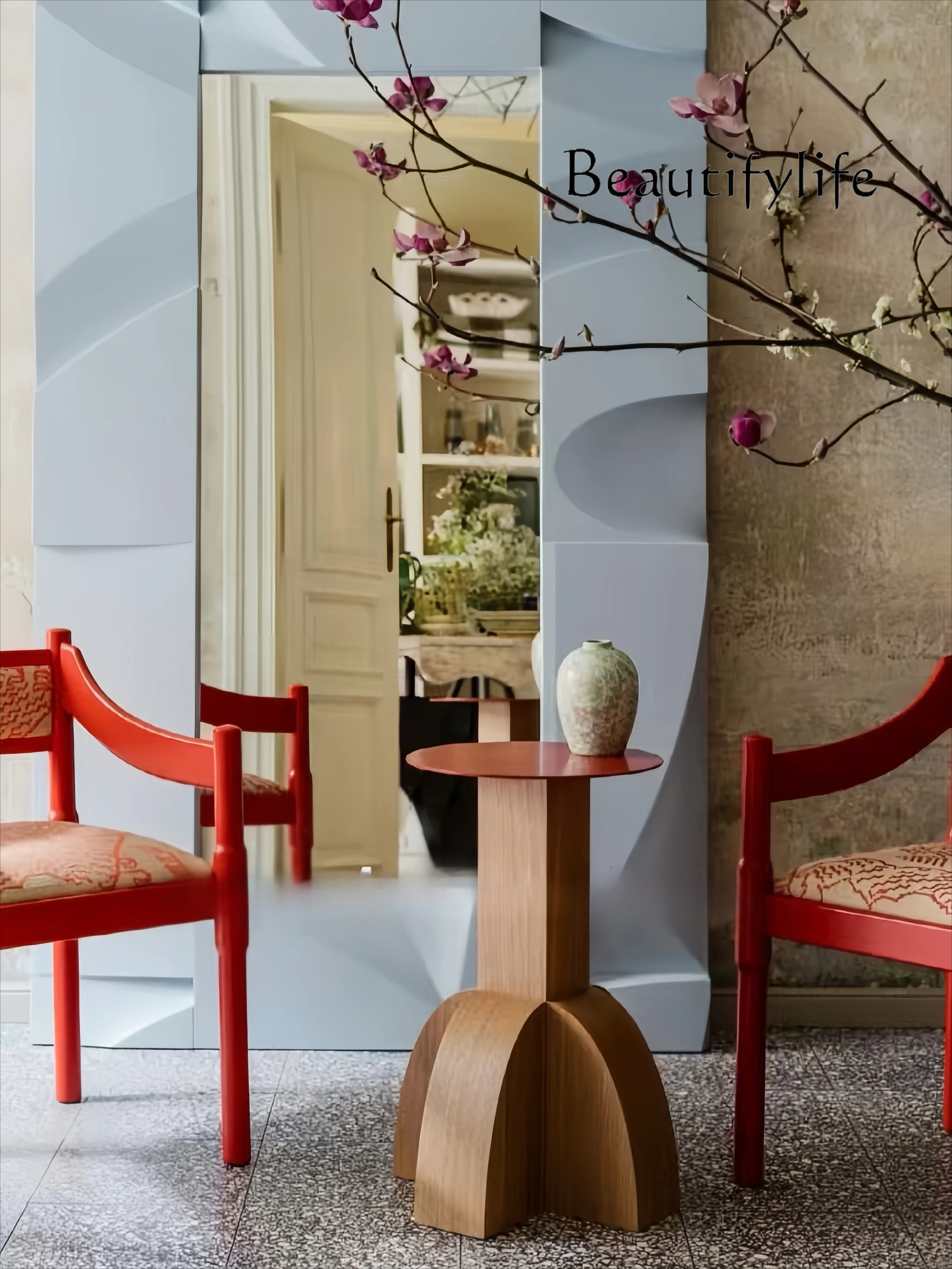 

Средневековая мебель в стиле ретро, красный обеденный стул, дизайнерский стул, средневековый край, несколько бытовых обеденных столов