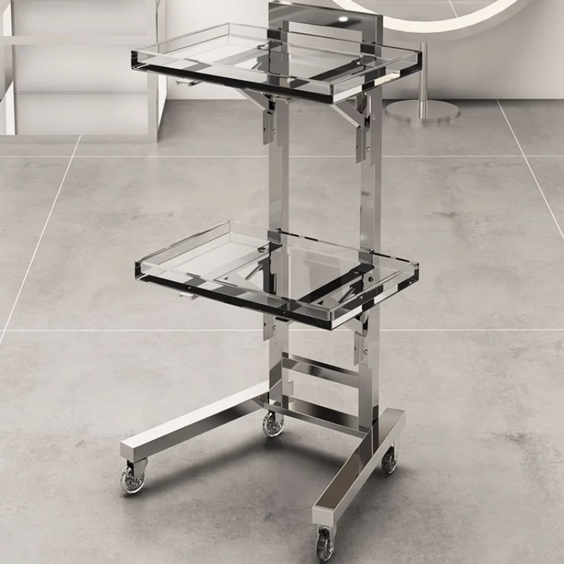 

Hospital Stainless Salon Trolley Metal Lashes Beauty Spa Salon Trolley Storage Carrello Con Ruote Hairdresser Furniture ZT50ST