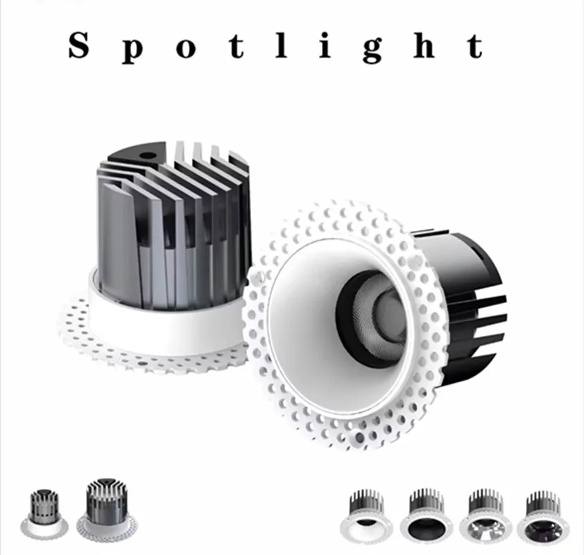 Pre embedded frameless spotlight LED embedded deep anti glare wall wash light Cobb household living room frameless tube light