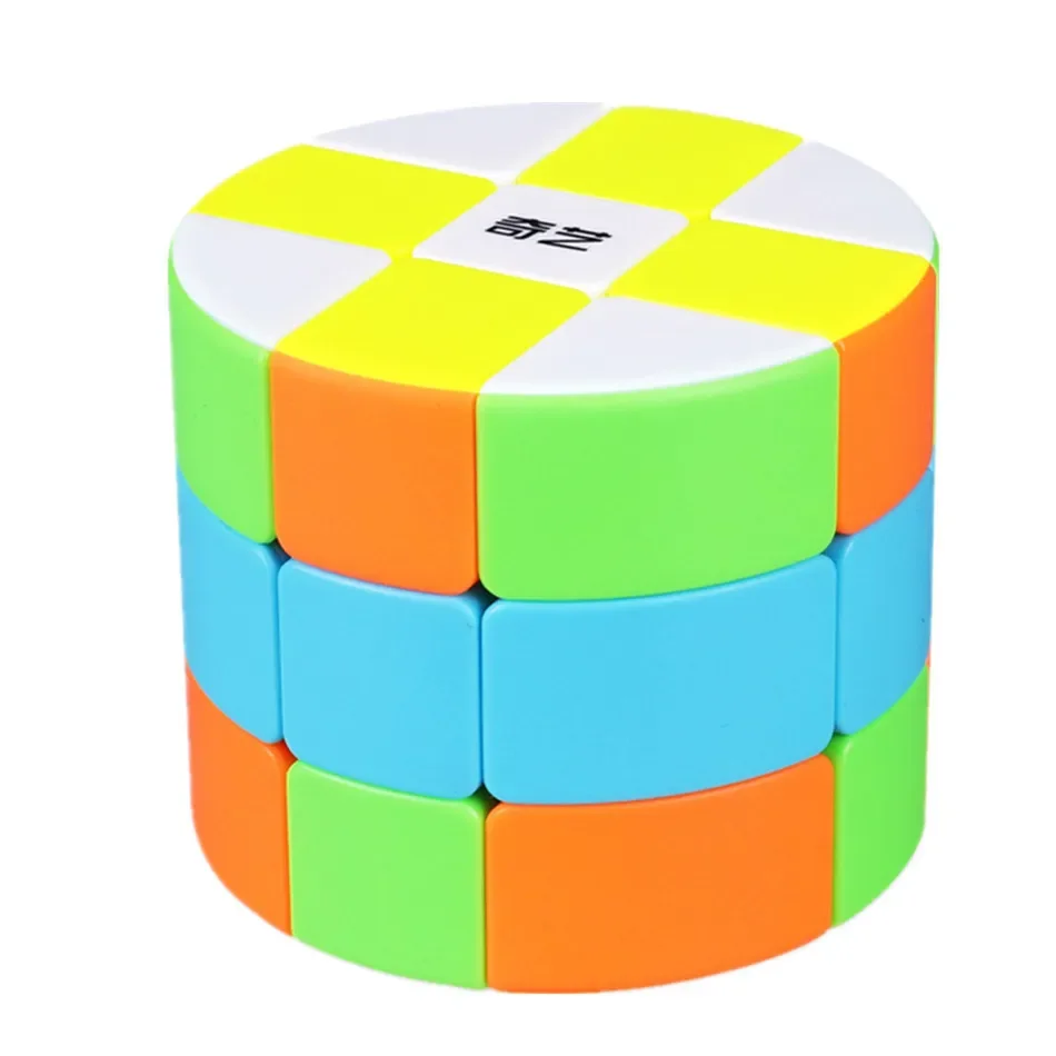 [ECUBE] Qiyi Cylindrical Cube 3x3x3 Non-Sticky Grotesque Cube Twisted Mgaic Cube Learning Educational Toy