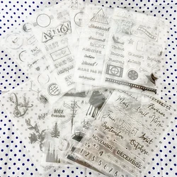 ZFPARTY Month/french/flower/photo Transparent Clear Silicone Stamp/Seal for DIY scrapbooking/photo album Decorative sheets