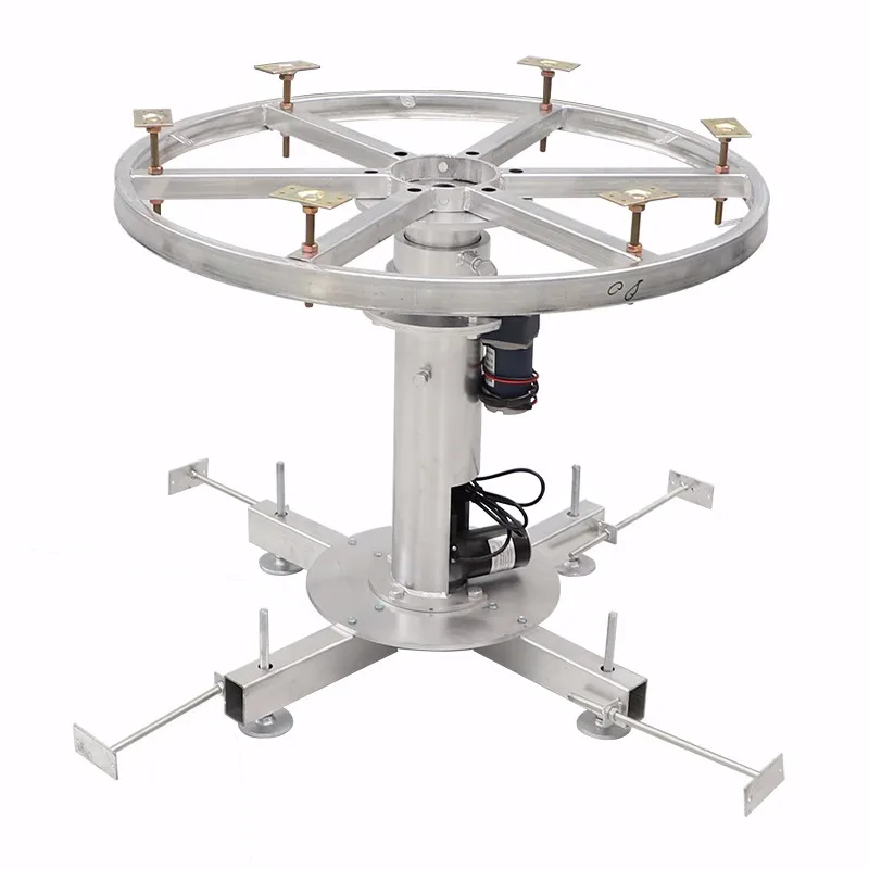 Electric remote control dining table floor steel frame turntable adjustable speed forward and reverse display stand